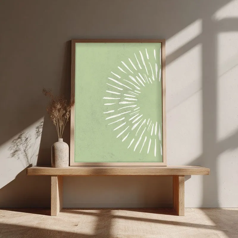 Pastel Sunray Canvas Wall Painting With Brown Frame media 4