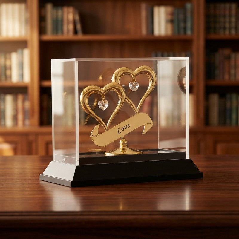 Together Forever Love 24K Gold Plated Mild Steel Showpiece