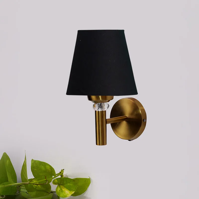 Aquilla Steel & Cotton Wall Lamp - Black media 3
