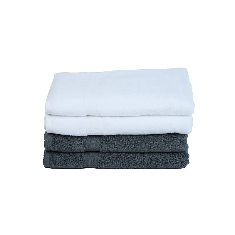 Miorah Bath Towel (White & Grey) - Set Of Four media 5