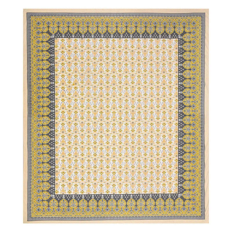 Rajni Cotton Bedsheet (Mustard Yellow) - 180 TC media 5