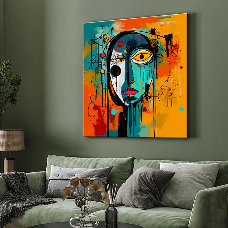 Woman Abstract Poly Canvas Wall Painting media 4