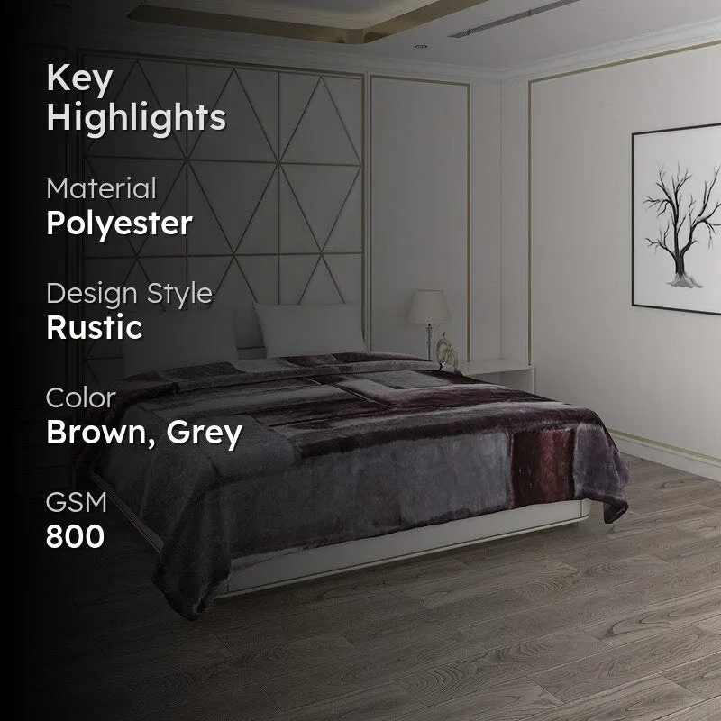 Monte Carlo Rustic Blocks Blanket - 800 GSM media 2