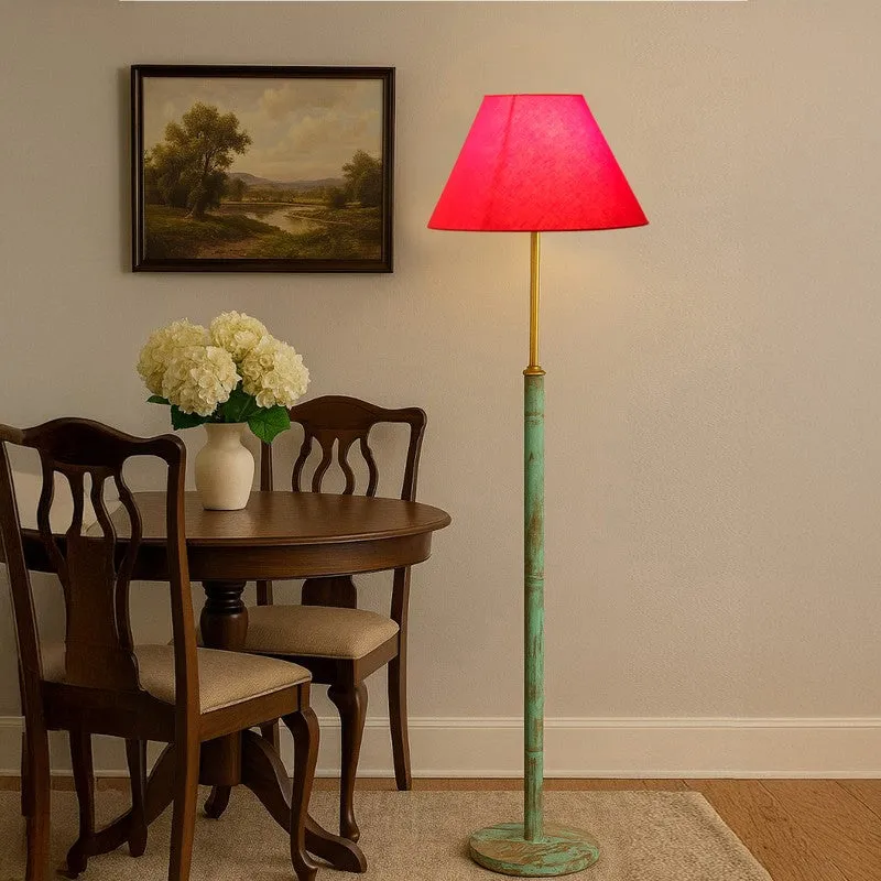 Canyon Glow Wooden Floor Lamp - Red media 1
