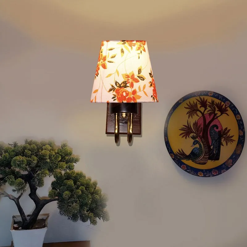 Gilded Arch Decorative Cotton Wall Lamp - Orange,White media 4