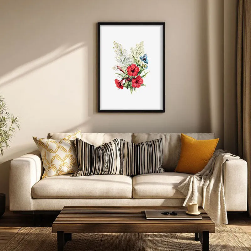 Blushing Blooms Archival Paper Wall Art With Frame media 1