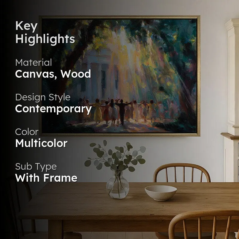 Sunbeam Harmony Canvas Wall Painting With Frame media 2