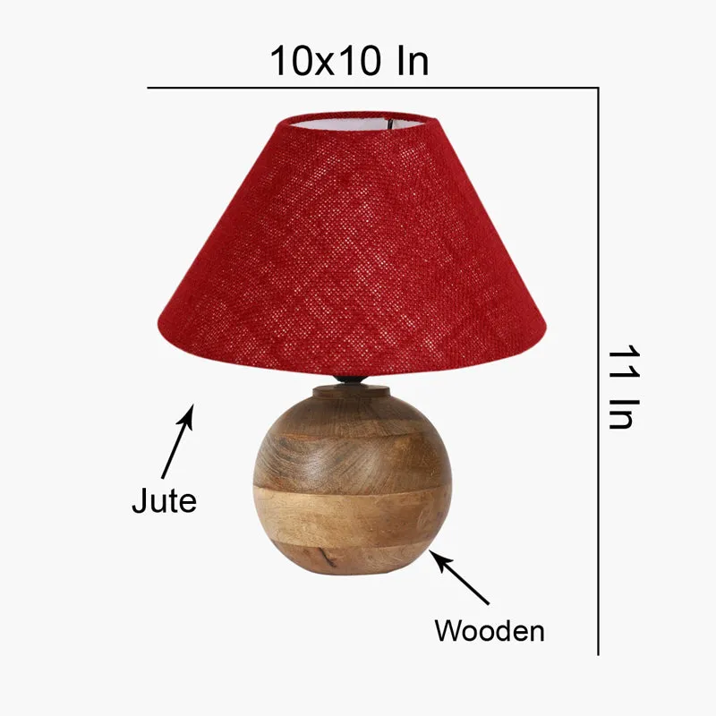 Sienna II Orb Jute Table Lamp - Maroon,Brown media 7