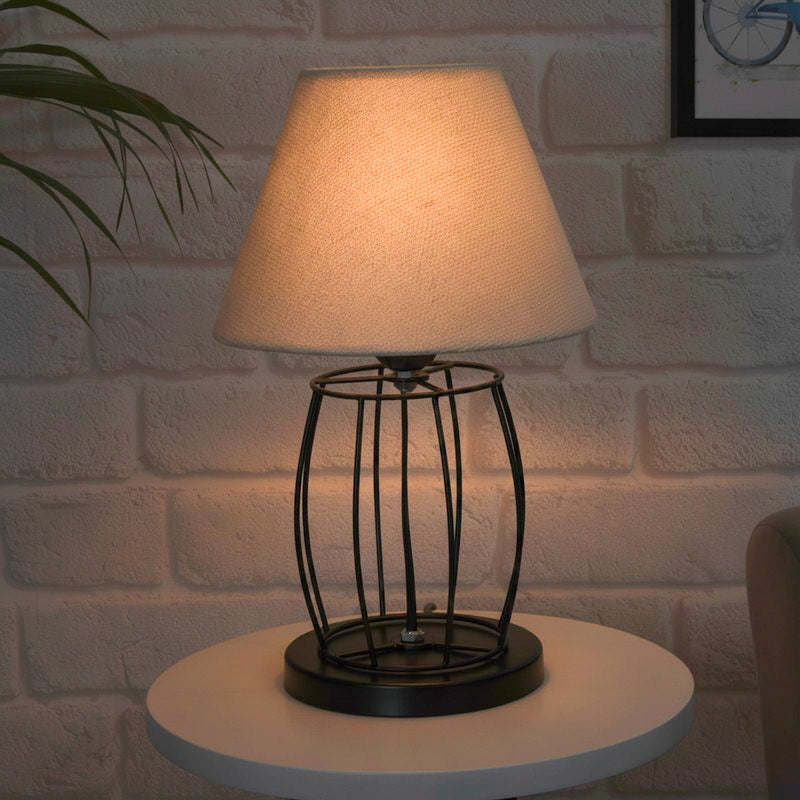 Labyrinth Fabric Table Lamp - Black,White