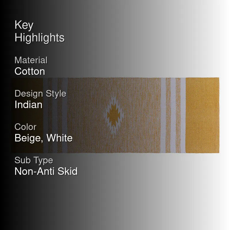 Decoria Cotton Runner Rug - Yellow media 2