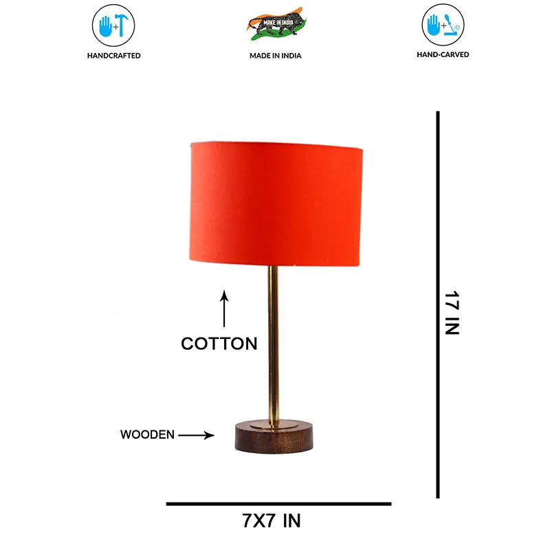 Cotin I Rodin Wooden Table Lamp - Orange,Gold,Brown media 8