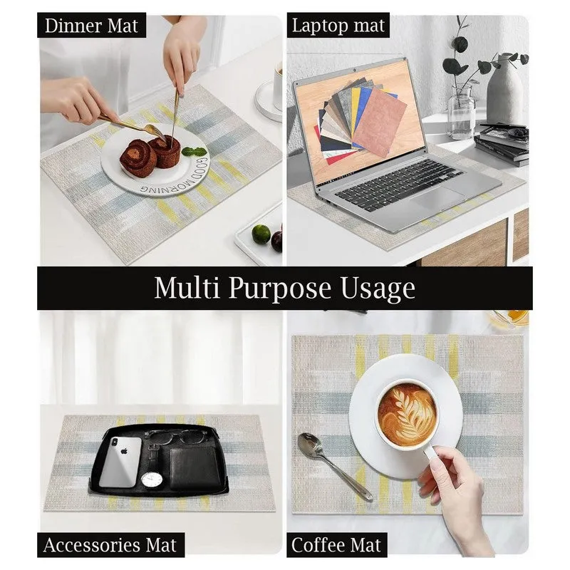 Orane Multicolor Rectangle PVC Table Mats - Set Of Two media 5