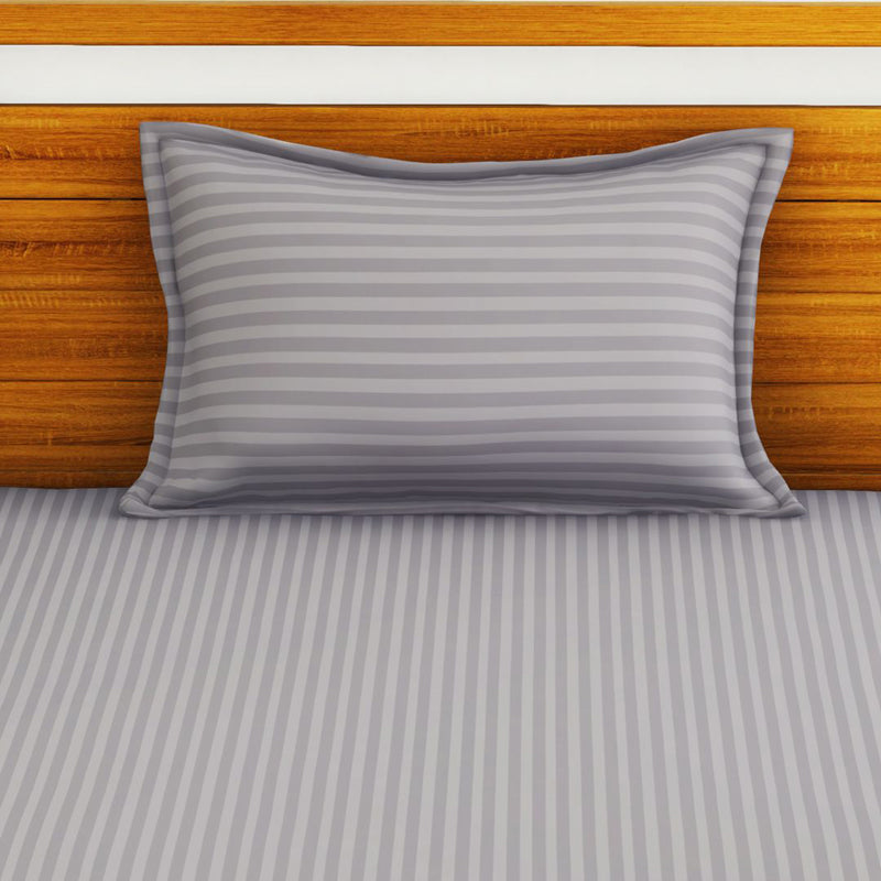 Hilton Cotton Bedsheet (Silver Grey) - 210 TC media 3