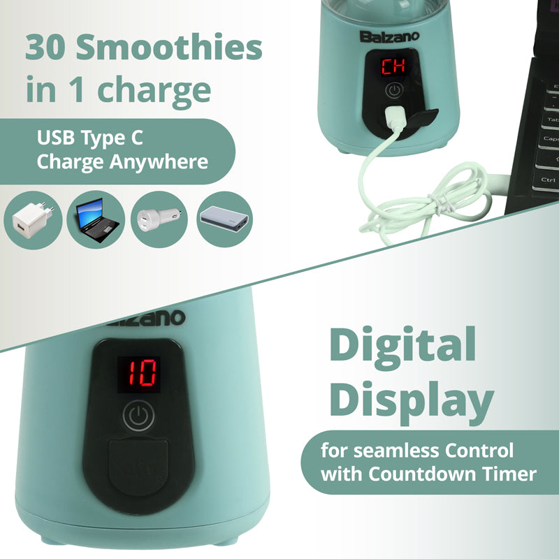 Balzano Wireless Travel Blender - Green media 5