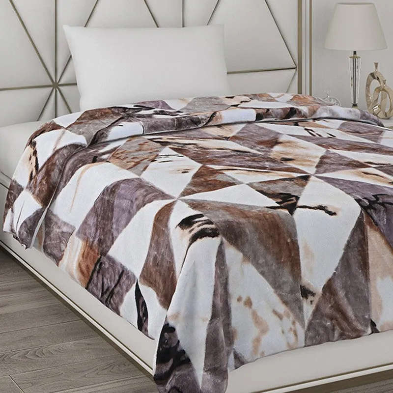 Monte Carlo Rustic Harmony Blanket (Brown,White)- 550 GSM media 4