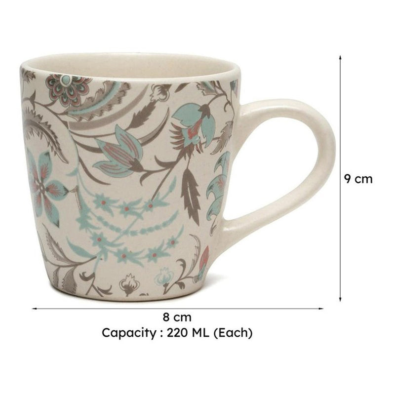Orchid Stoneware Tea Cup (220 mL Each) - Set Of Six media 7