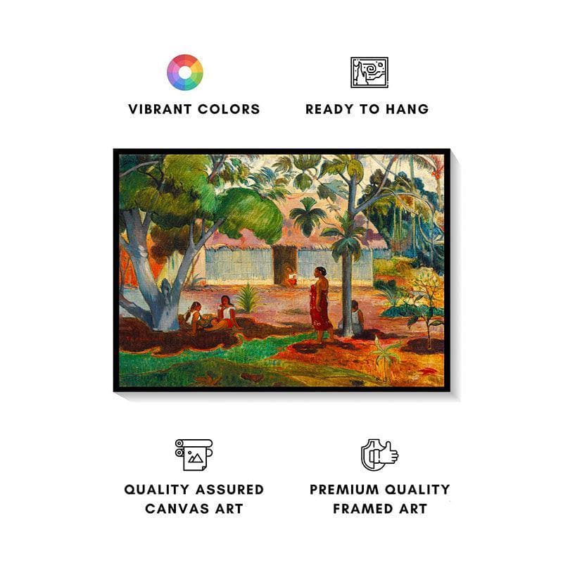 The Painterly Trees Canvas Wall Painting - Black Frame media 4
