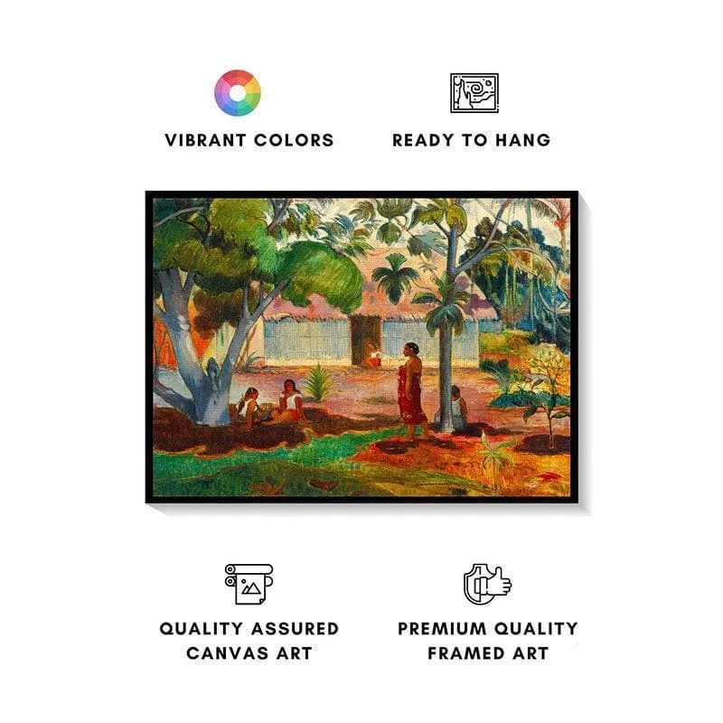 The Painterly Trees Canvas Wall Painting - Black Frame media 4