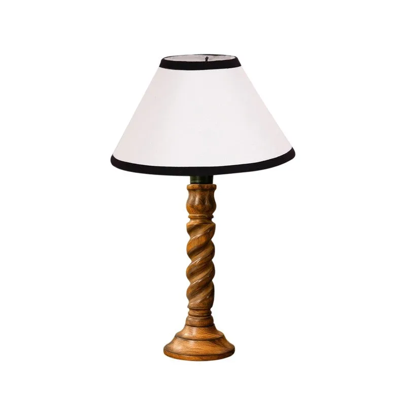 Elvane Niro Wooden Table Lamp - White media 5