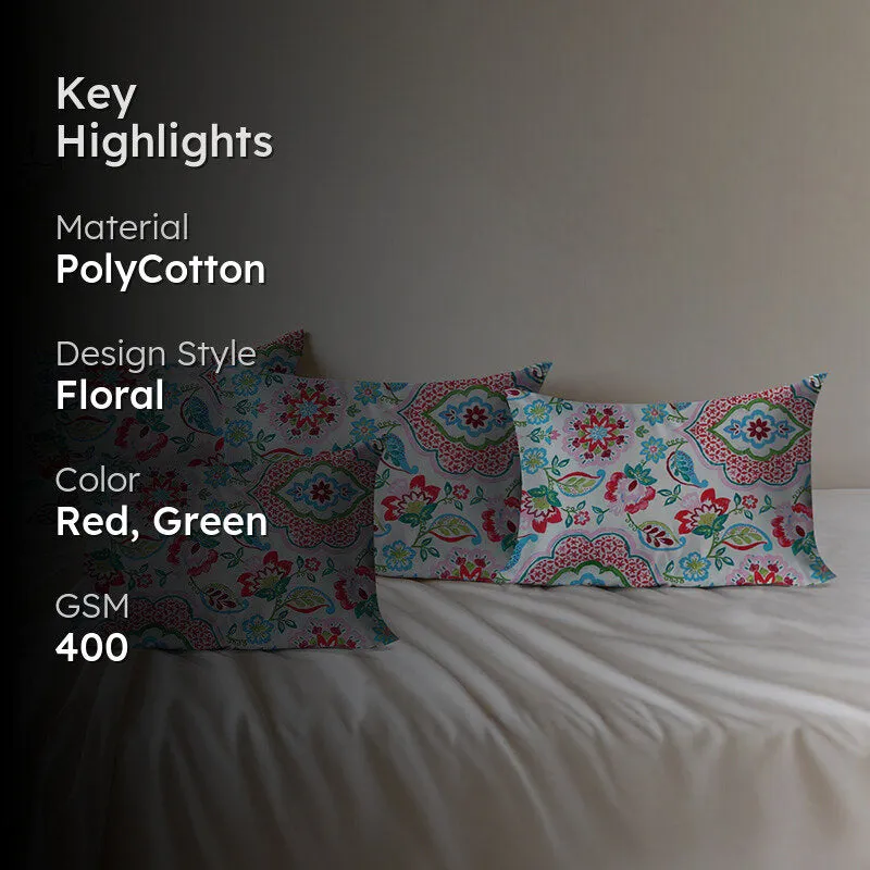 Scarlet Petals Pillow Cover - Set Of Four media 2