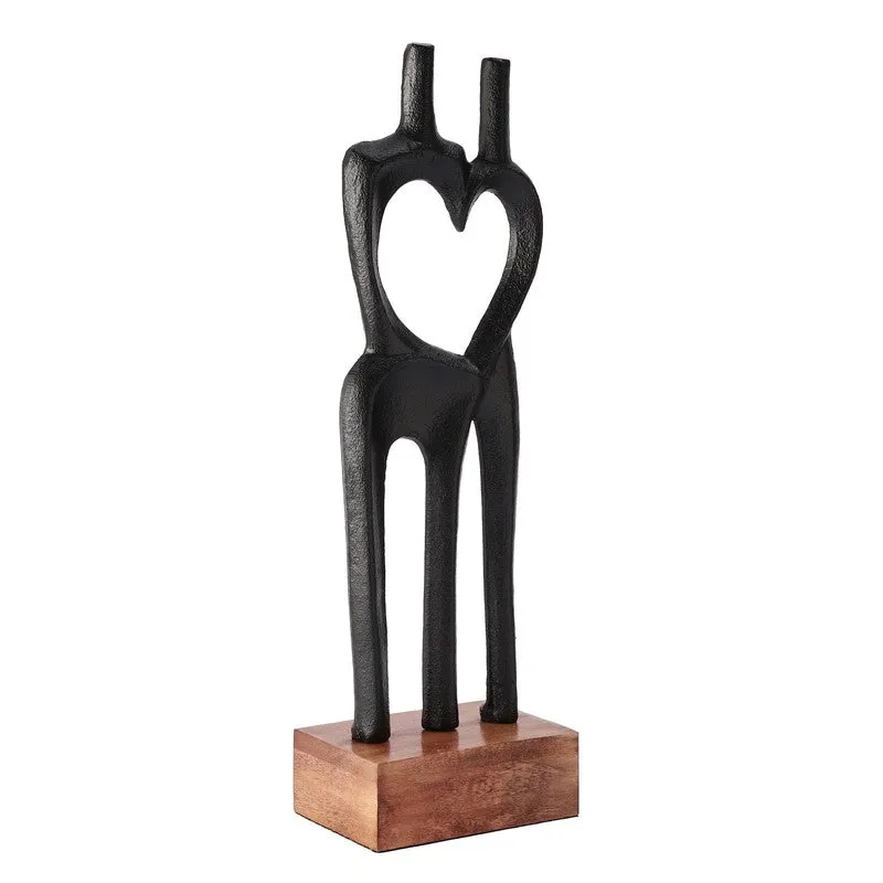 Obsidian Love Aluminum Showpiece - Black media 4