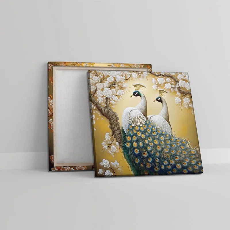 Plumage Of Light Canvas Wall Painting - Set Of Two media 3