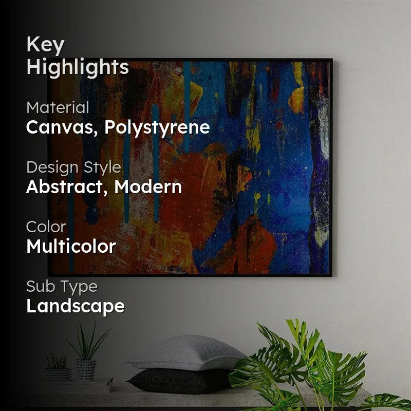 Deep-Colored Art Canvas Painting - Black Frame media 2