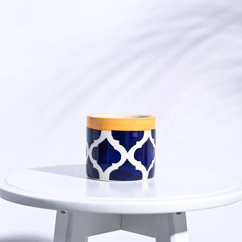 Ugaoo Pipe Rose Blue Ceramic Pot media 1
