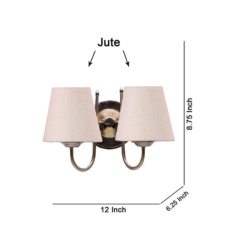 Veda Duo Fabric & Metal Wall Lamp - Beige media 5