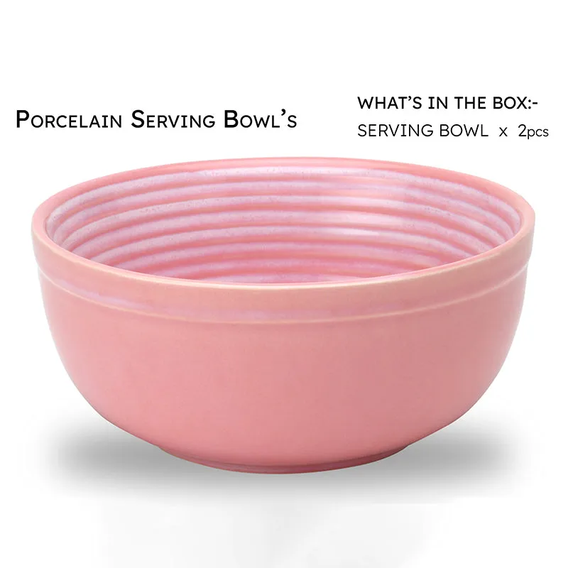 Terra Ridge Serving Bowl (Pink/1000 mL) - Set Of Two media 5