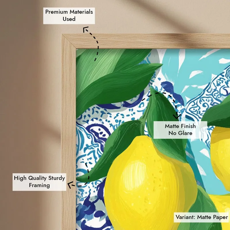 Limoncello Canvas Wall Painting - Brown Frame media 7