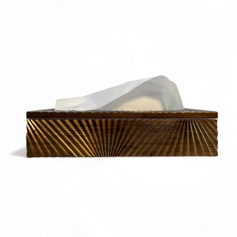 Stripe Stride Tissue Box - Brown media 6