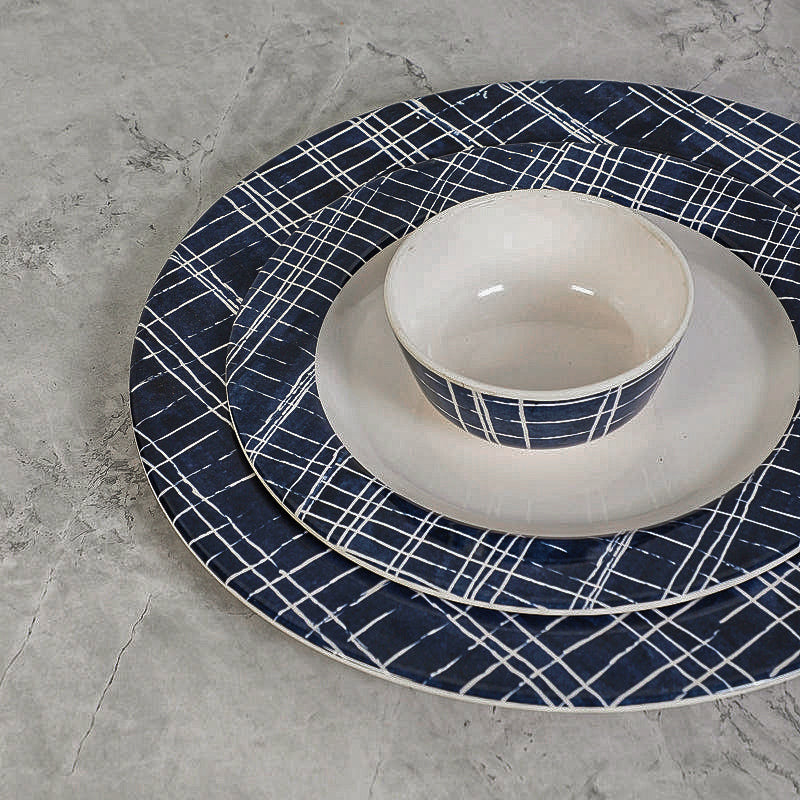 Triva Checkered Dinner Plate - 24 Piece Set media 4