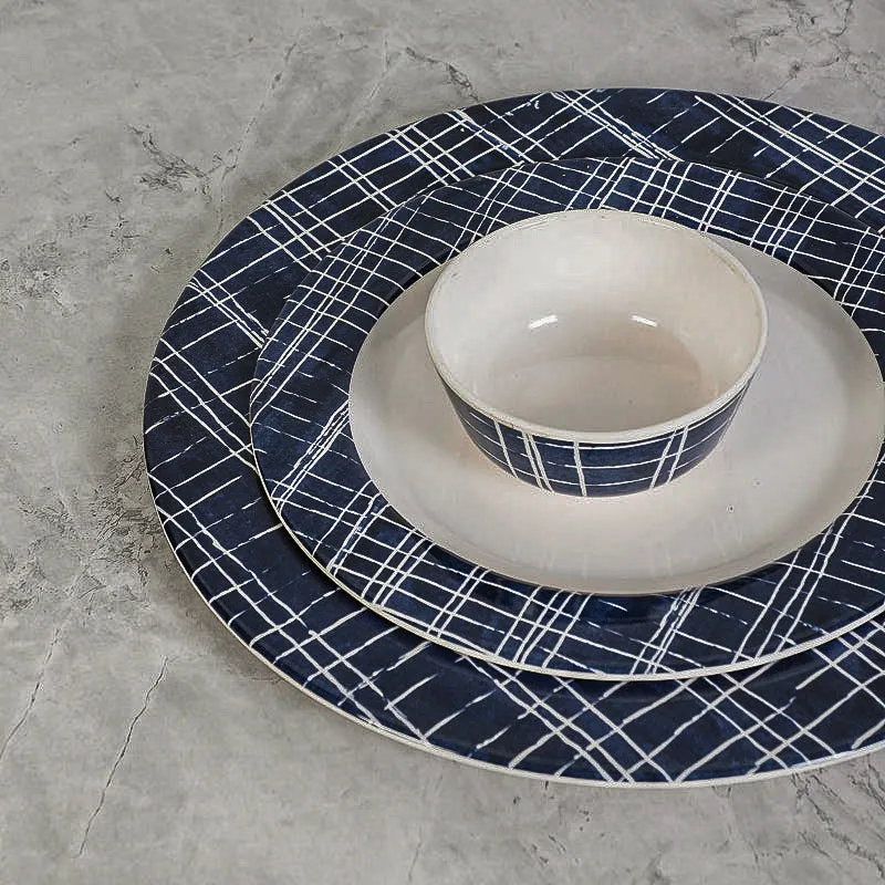 Triva Checkered Dinner Plate - 24 Piece Set media 4