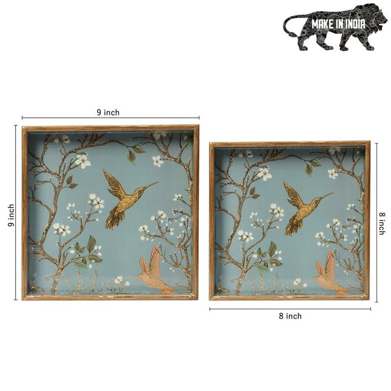 Elegant Wooden Bird Chatter Serving Trays - Set of Two media 5