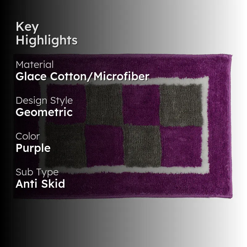 Zerix Cotton Bath Mat - Purple media 2