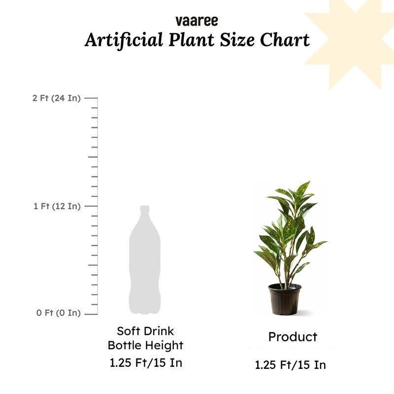 KivaLeaf Artificial Plant With Black Plastic Pots - 1.2 Feet media 8