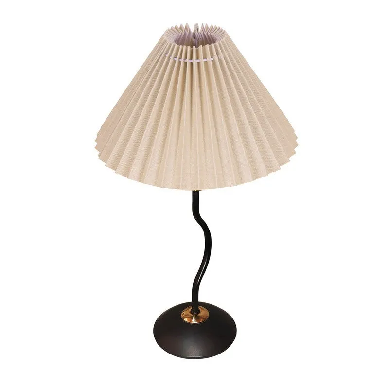WoodAura Rustic Wooden Metal Table Lamp - Brown media 4