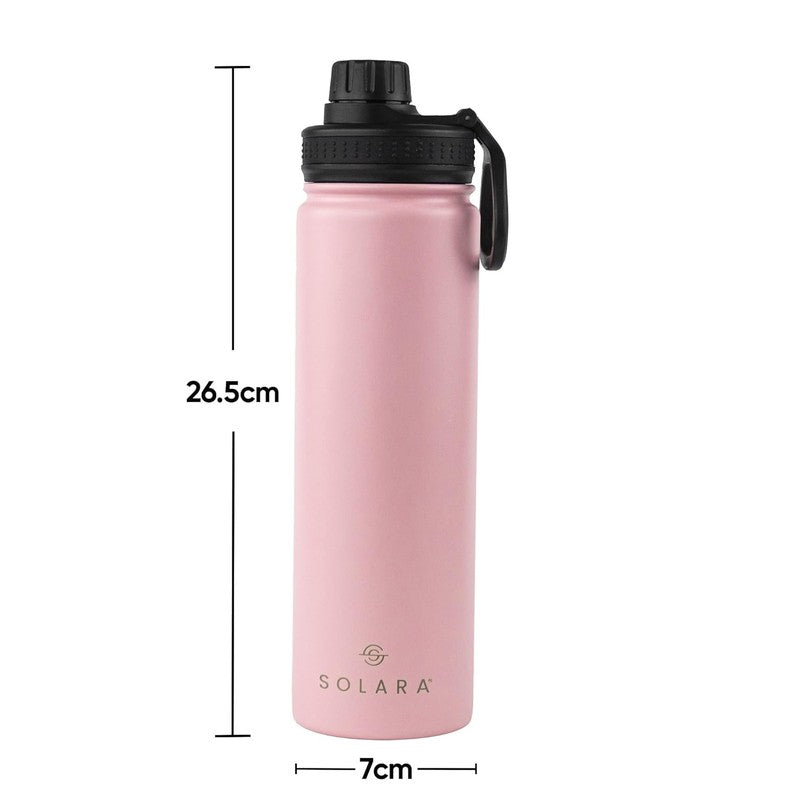 Solara Insulated Stainless Steel Bottle (650 mL) - Pink & Black media 8
