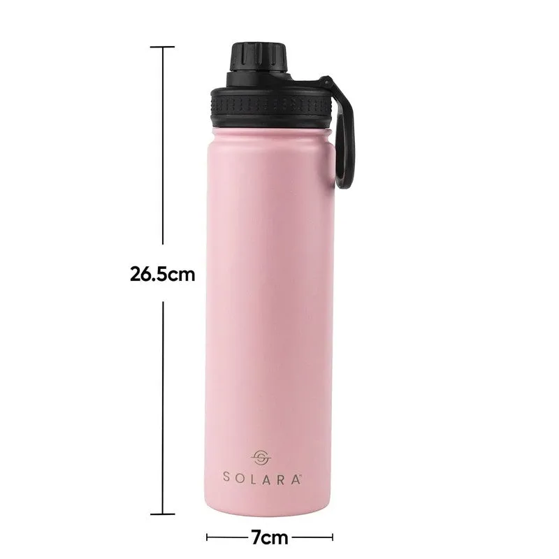 Solara Insulated Stainless Steel Bottle (650 mL) - Pink & Black media 8