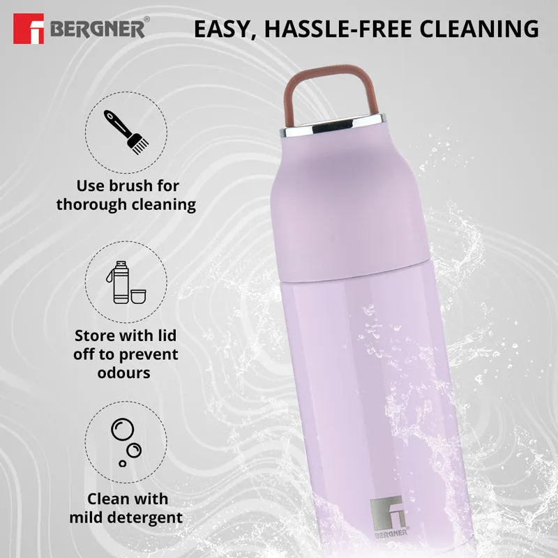 Bergner Walking Aquazest Thermosteel Hot And Cold Flask (Purple) - 350 mL media 5