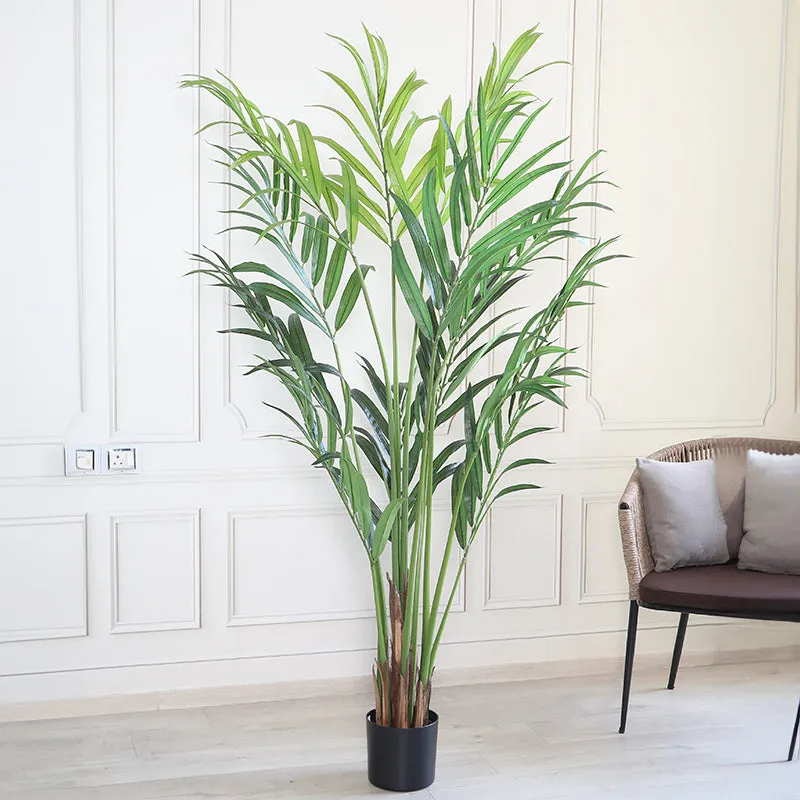 Elm Echo Artificial Plant With Black Plastic Pot - 6.4 Feet media 3