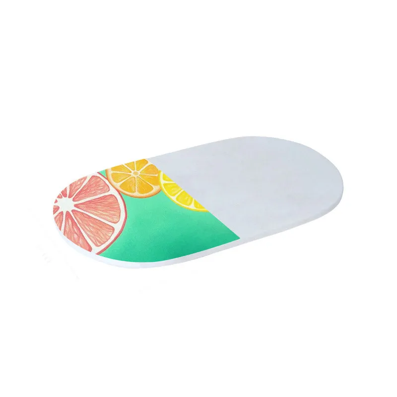 Ovelta Lemon Printed (Marble,Brass) Marble Platter - Set of Two media 4