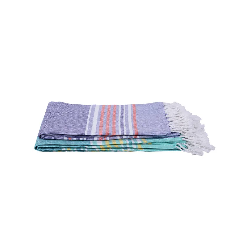 Jadore Bath Towel (Lilac & Blue) - Set Of Two media 3