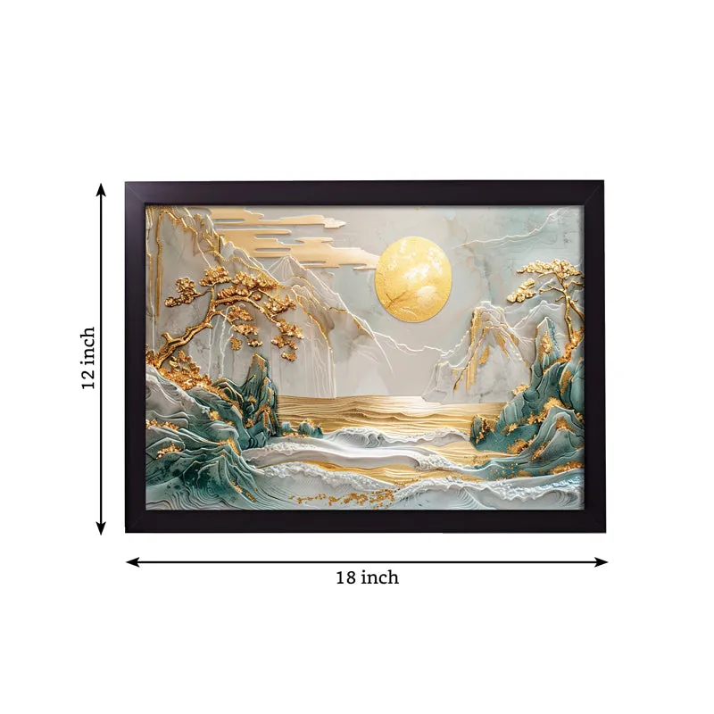 Lunar Waves Abstract Wall Painting media 4