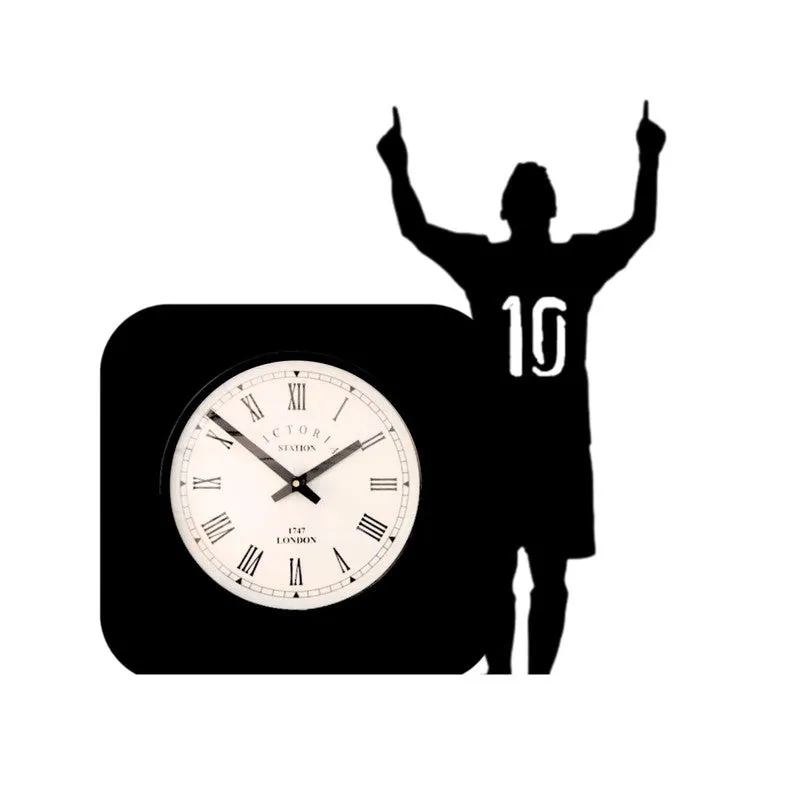 Jersey10 Steel Analog Wall Clock - Black media 4