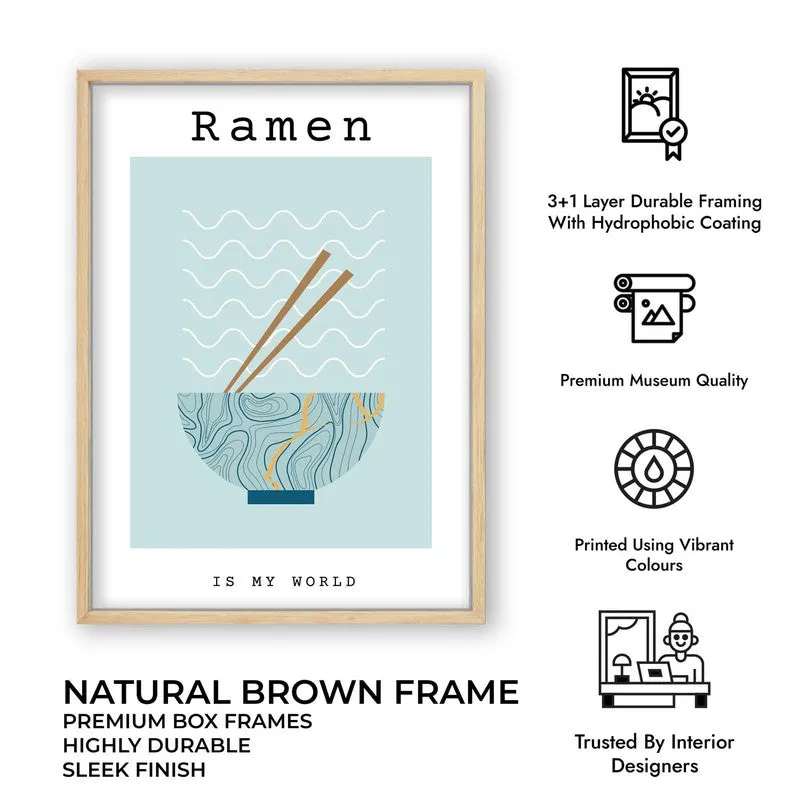 RamenBlue Archival Canvas Wall Art - Brown media 10