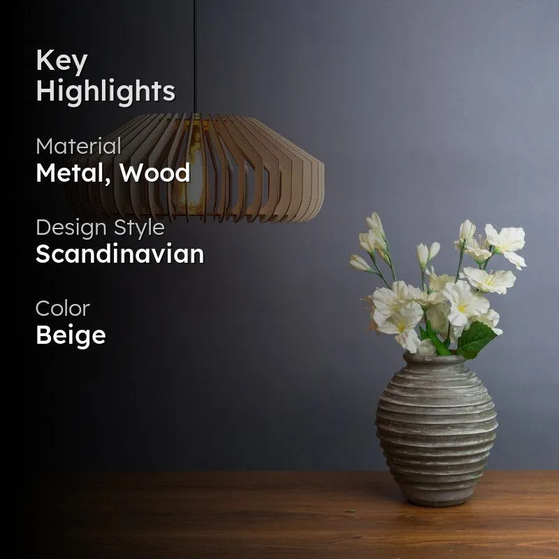 Minako Wooden Ceiling Lamp media 2