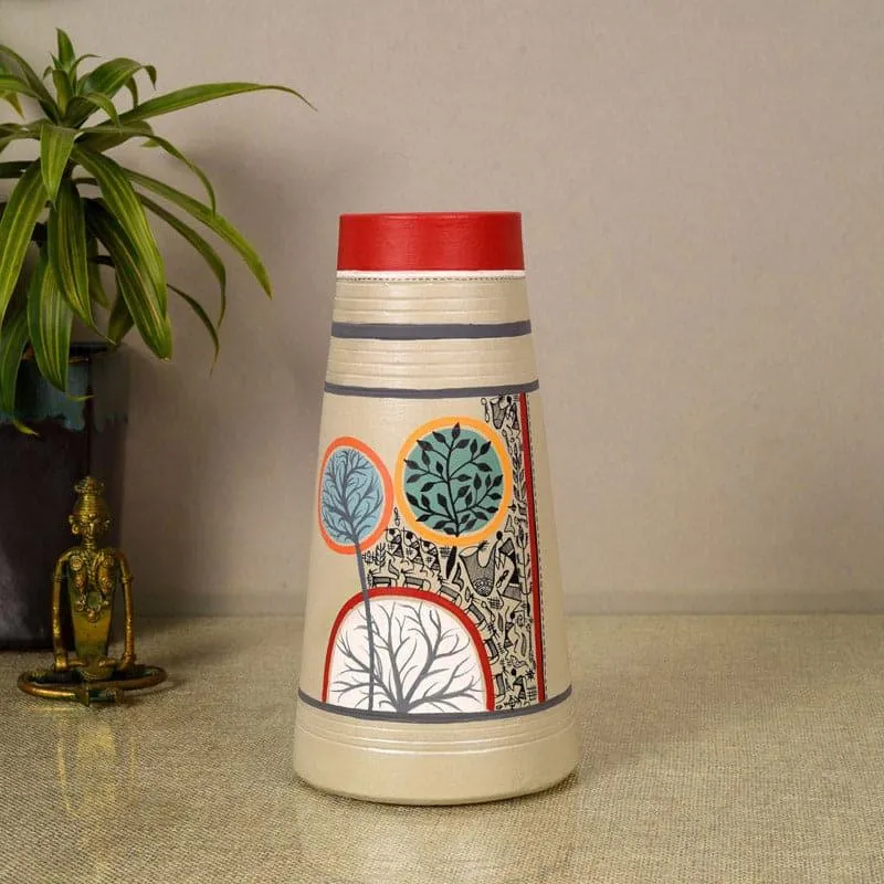 Gunjan Tribal Terracotta Vase media 1