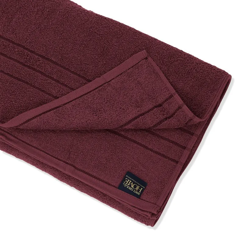 Monte Carlo Clean Wrap Pure Cotton Bath Towel - Wine media 6